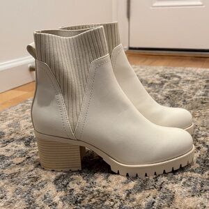 MIA Cream Ankle Booties
